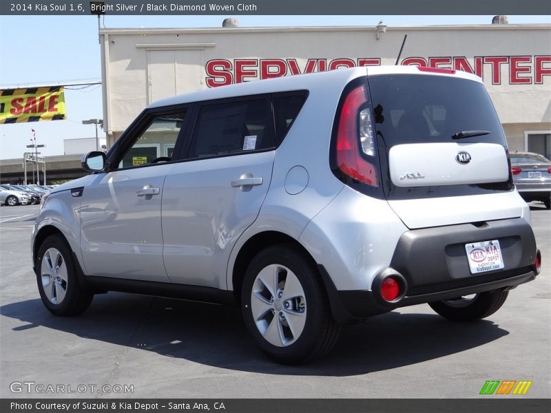 Bright Silver / Black Diamond Woven Cloth 2014 Kia Soul 1.6