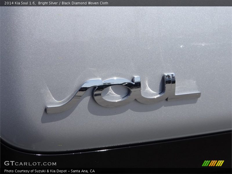 Bright Silver / Black Diamond Woven Cloth 2014 Kia Soul 1.6