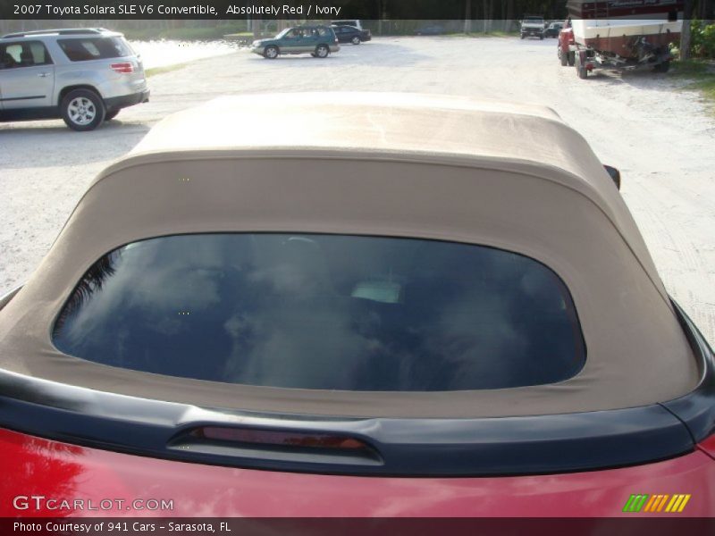 Absolutely Red / Ivory 2007 Toyota Solara SLE V6 Convertible