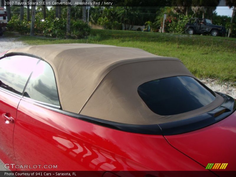 Absolutely Red / Ivory 2007 Toyota Solara SLE V6 Convertible