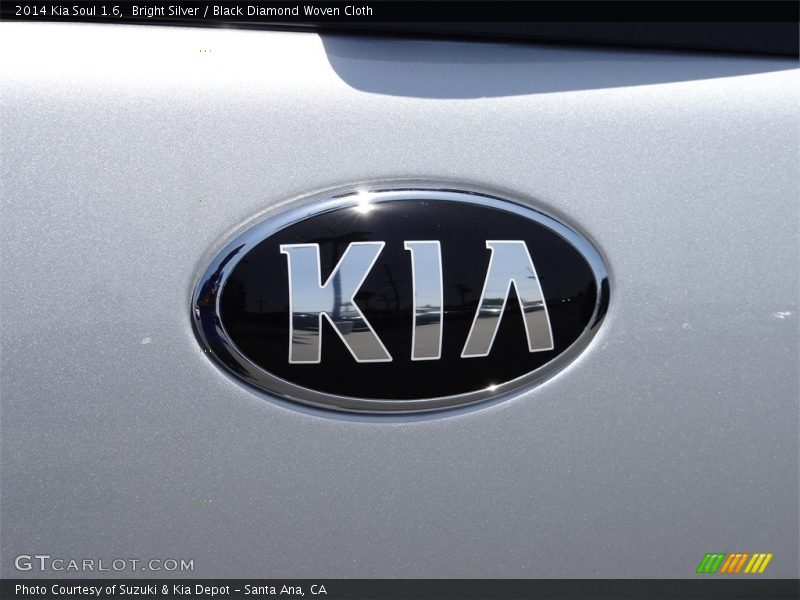Bright Silver / Black Diamond Woven Cloth 2014 Kia Soul 1.6