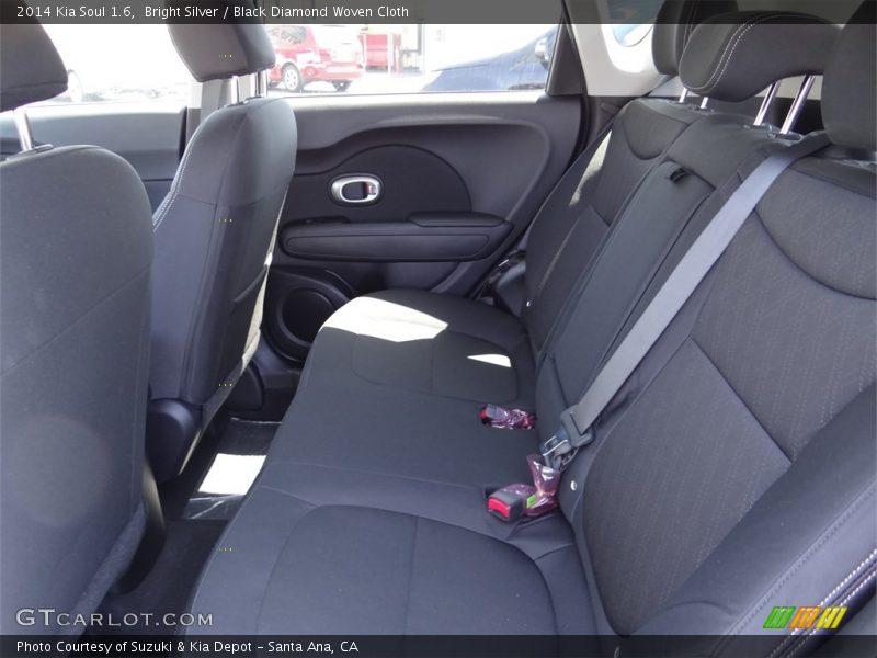Bright Silver / Black Diamond Woven Cloth 2014 Kia Soul 1.6