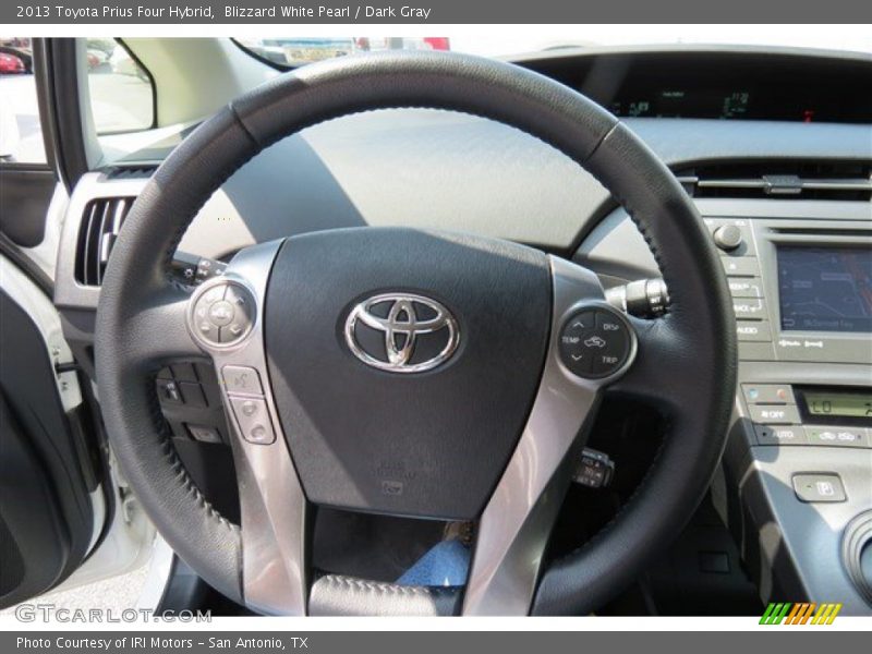 Blizzard White Pearl / Dark Gray 2013 Toyota Prius Four Hybrid