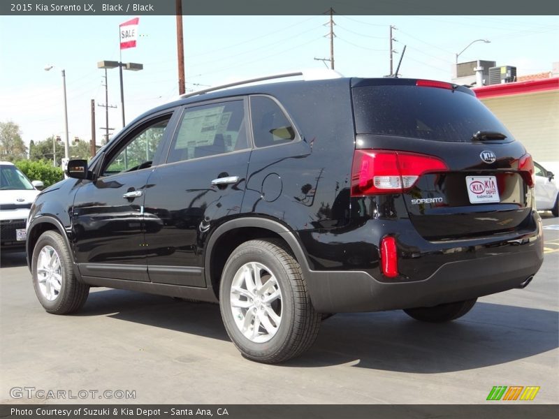 Black / Black 2015 Kia Sorento LX