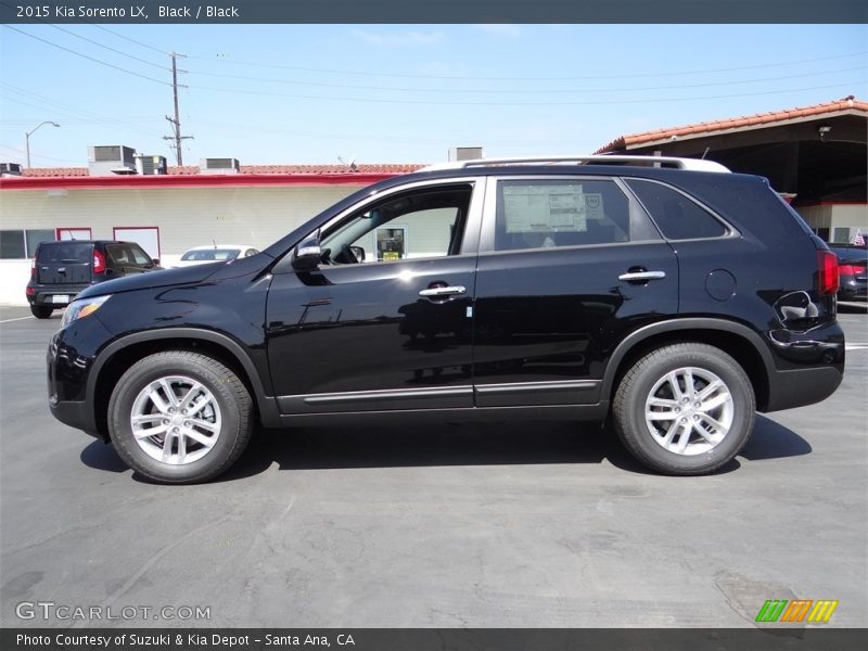 Black / Black 2015 Kia Sorento LX