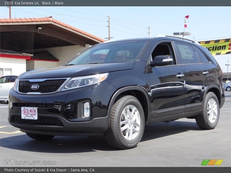 Black / Black 2015 Kia Sorento LX