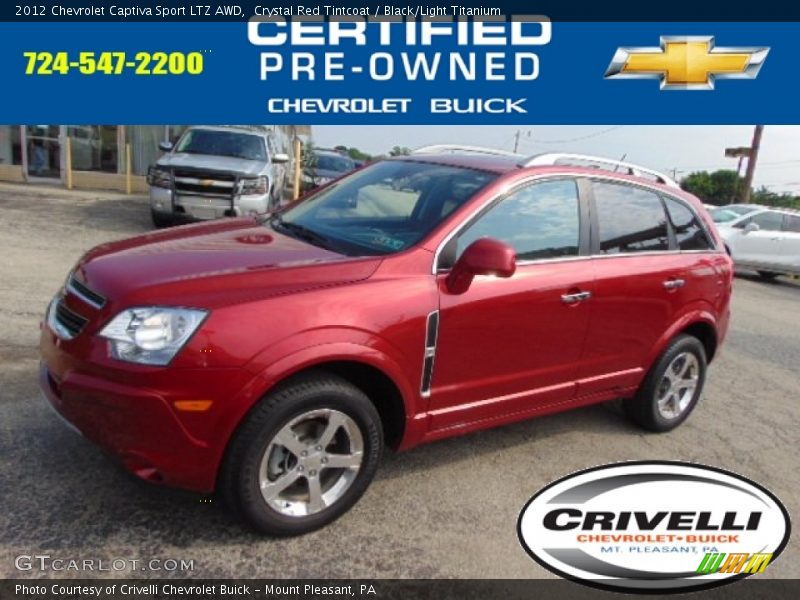 Crystal Red Tintcoat / Black/Light Titanium 2012 Chevrolet Captiva Sport LTZ AWD