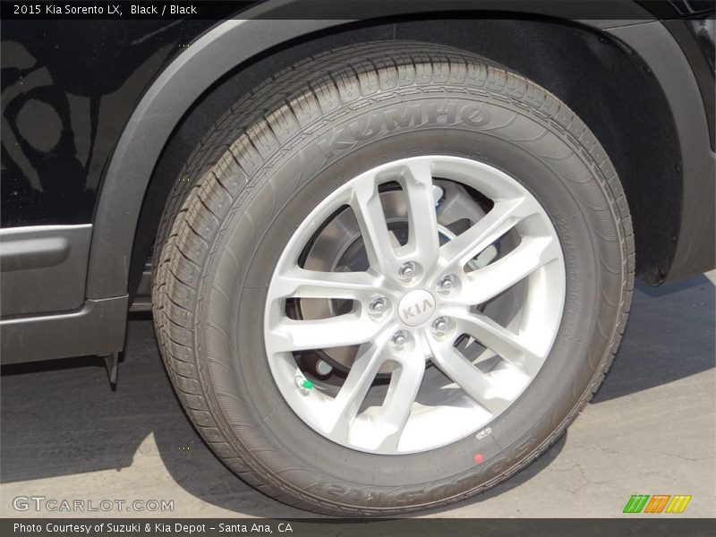 Black / Black 2015 Kia Sorento LX