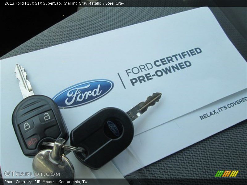 Sterling Gray Metallic / Steel Gray 2013 Ford F150 STX SuperCab