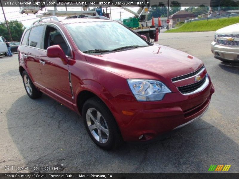 Crystal Red Tintcoat / Black/Light Titanium 2012 Chevrolet Captiva Sport LTZ AWD