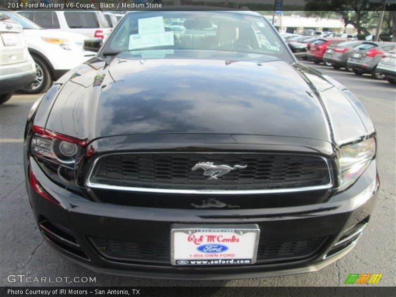 Black / Medium Stone 2014 Ford Mustang V6 Coupe
