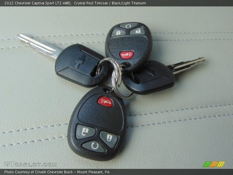 Crystal Red Tintcoat / Black/Light Titanium 2012 Chevrolet Captiva Sport LTZ AWD