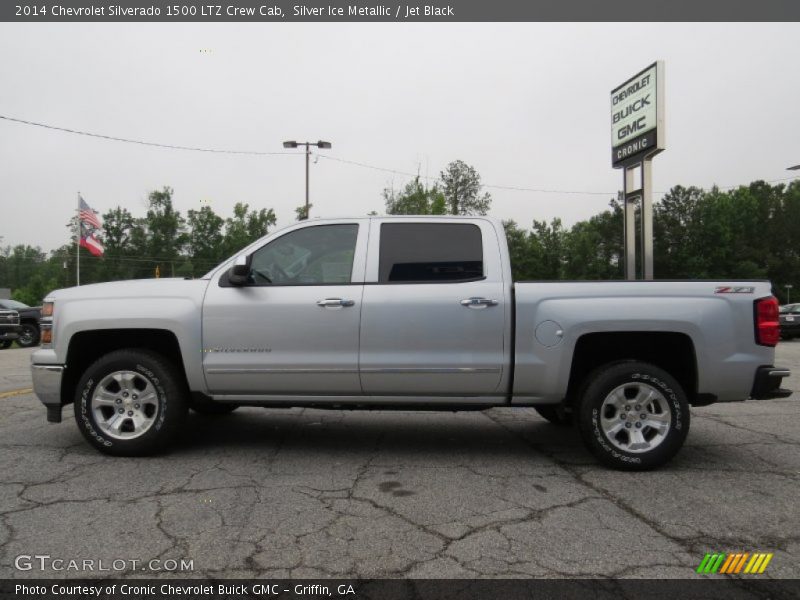 Silver Ice Metallic / Jet Black 2014 Chevrolet Silverado 1500 LTZ Crew Cab