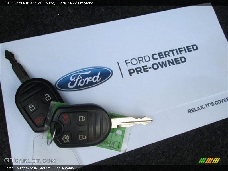 Black / Medium Stone 2014 Ford Mustang V6 Coupe
