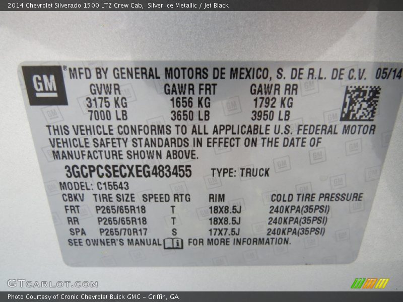 Silver Ice Metallic / Jet Black 2014 Chevrolet Silverado 1500 LTZ Crew Cab