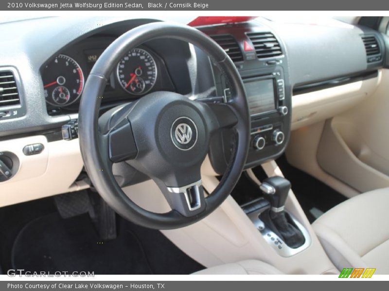 Black / Cornsilk Beige 2010 Volkswagen Jetta Wolfsburg Edition Sedan