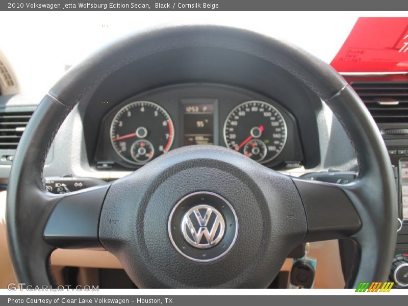 Black / Cornsilk Beige 2010 Volkswagen Jetta Wolfsburg Edition Sedan