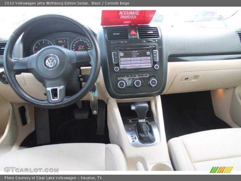 Black / Cornsilk Beige 2010 Volkswagen Jetta Wolfsburg Edition Sedan