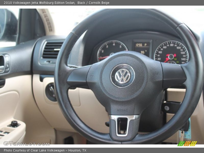 Black / Cornsilk Beige 2010 Volkswagen Jetta Wolfsburg Edition Sedan
