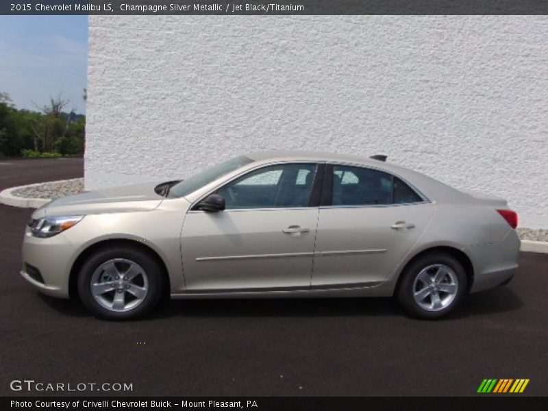 Champagne Silver Metallic / Jet Black/Titanium 2015 Chevrolet Malibu LS