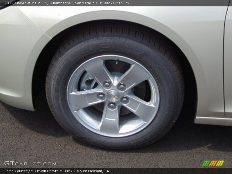 Champagne Silver Metallic / Jet Black/Titanium 2015 Chevrolet Malibu LS