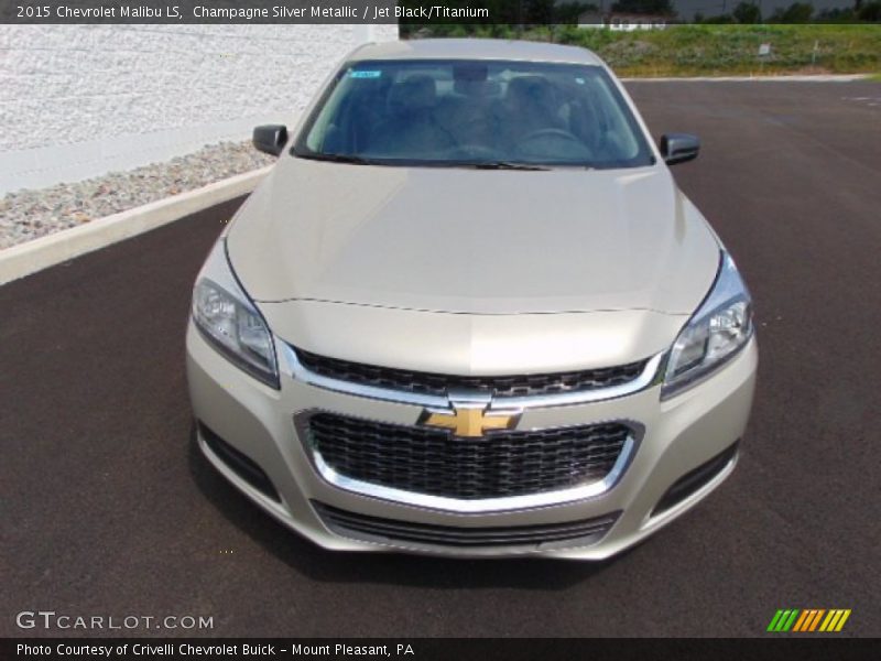 Champagne Silver Metallic / Jet Black/Titanium 2015 Chevrolet Malibu LS
