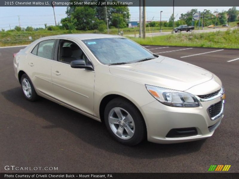 Champagne Silver Metallic / Jet Black/Titanium 2015 Chevrolet Malibu LS