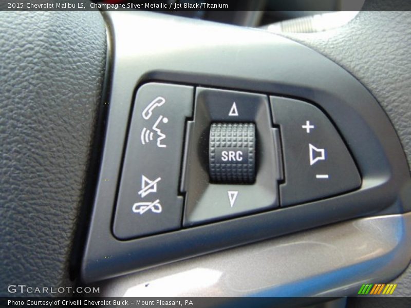 Champagne Silver Metallic / Jet Black/Titanium 2015 Chevrolet Malibu LS