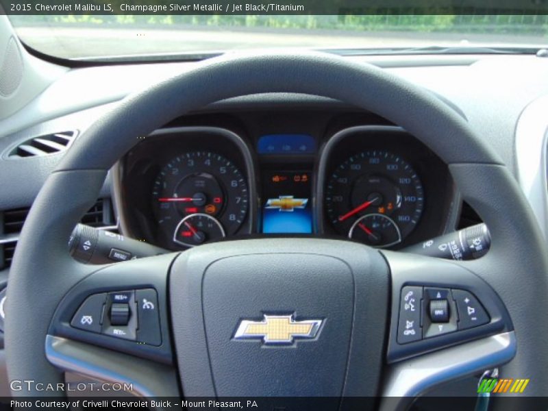 Champagne Silver Metallic / Jet Black/Titanium 2015 Chevrolet Malibu LS