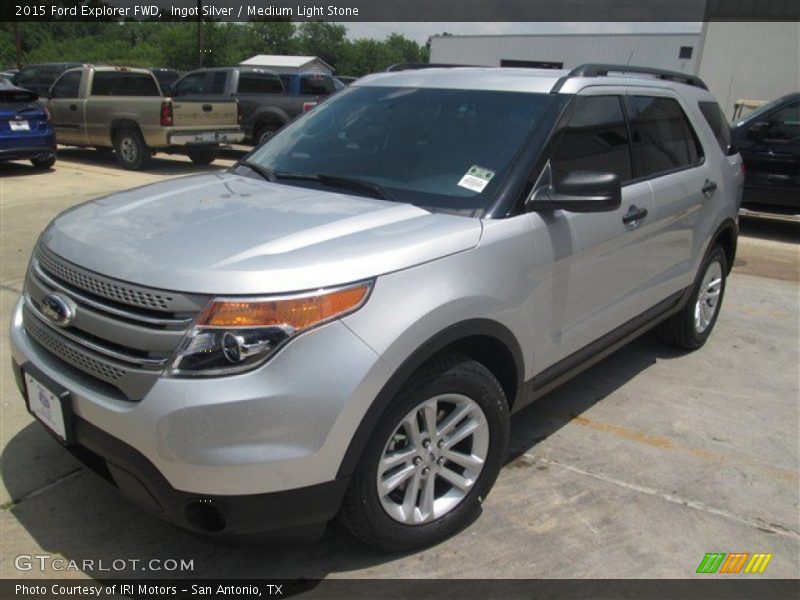 Ingot Silver / Medium Light Stone 2015 Ford Explorer FWD