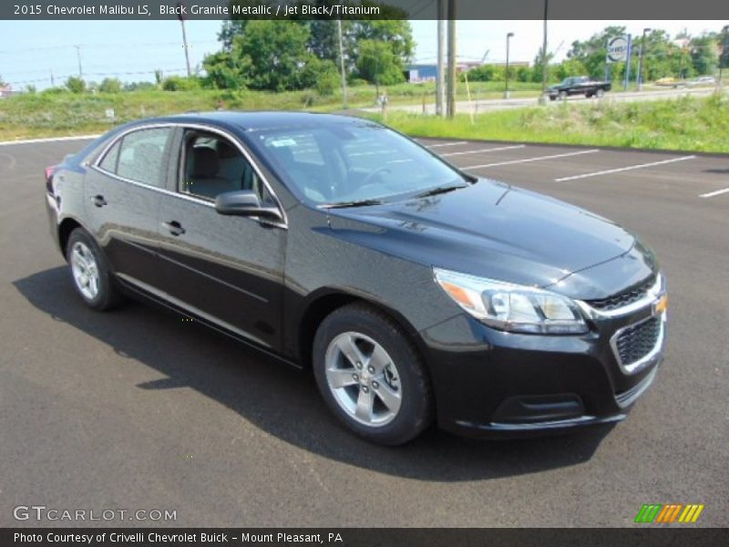 Black Granite Metallic / Jet Black/Titanium 2015 Chevrolet Malibu LS