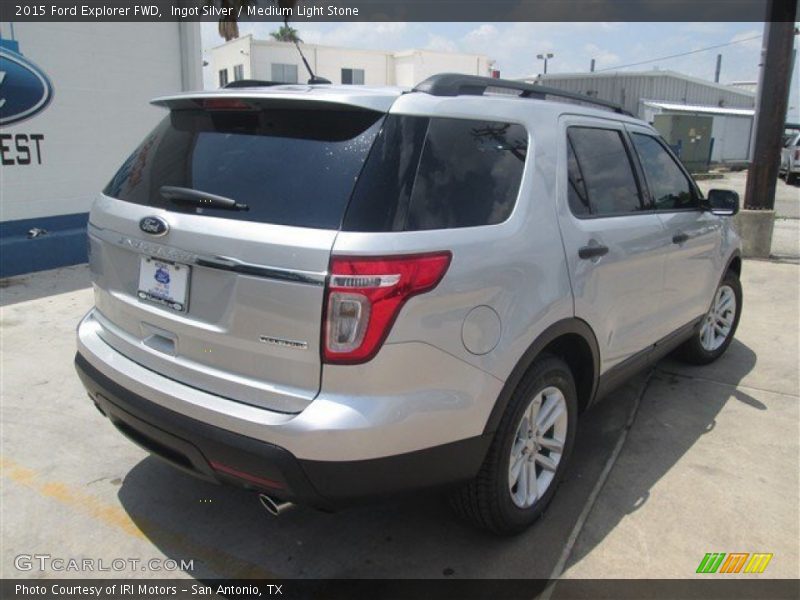Ingot Silver / Medium Light Stone 2015 Ford Explorer FWD