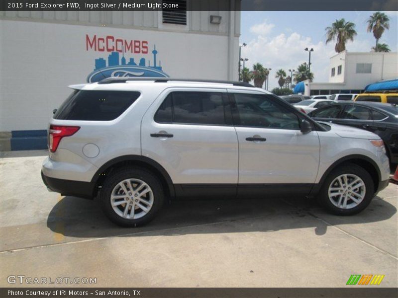 Ingot Silver / Medium Light Stone 2015 Ford Explorer FWD