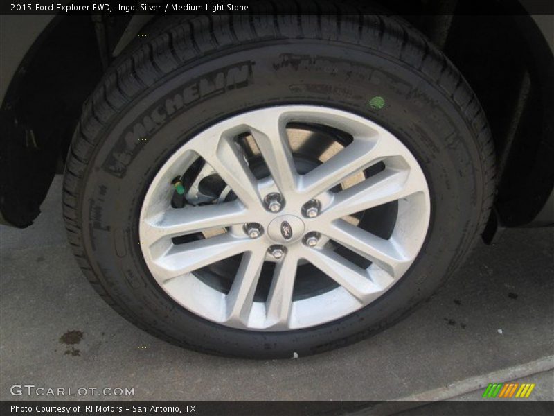 Ingot Silver / Medium Light Stone 2015 Ford Explorer FWD