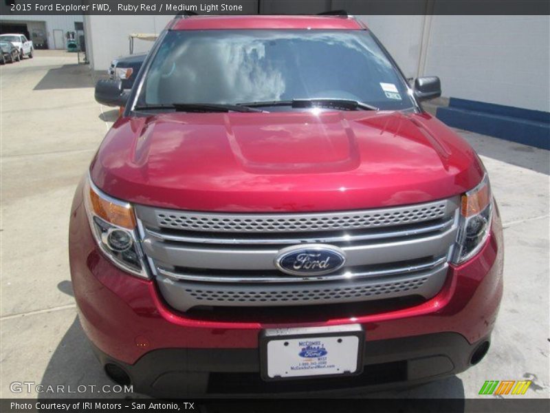Ruby Red / Medium Light Stone 2015 Ford Explorer FWD