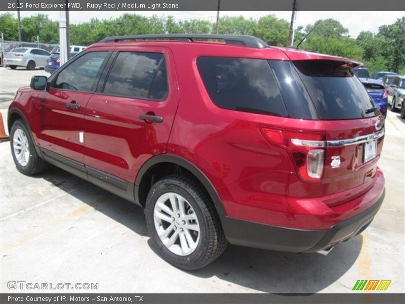 Ruby Red / Medium Light Stone 2015 Ford Explorer FWD