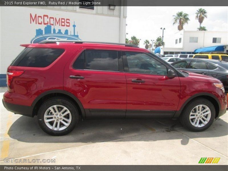 Ruby Red / Medium Light Stone 2015 Ford Explorer FWD