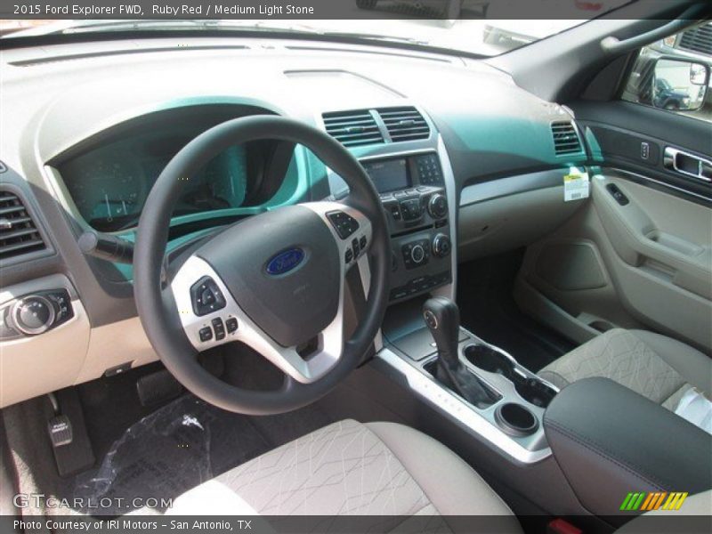Ruby Red / Medium Light Stone 2015 Ford Explorer FWD