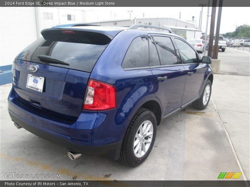 Deep Impact Blue / Medium Light Stone 2014 Ford Edge SE