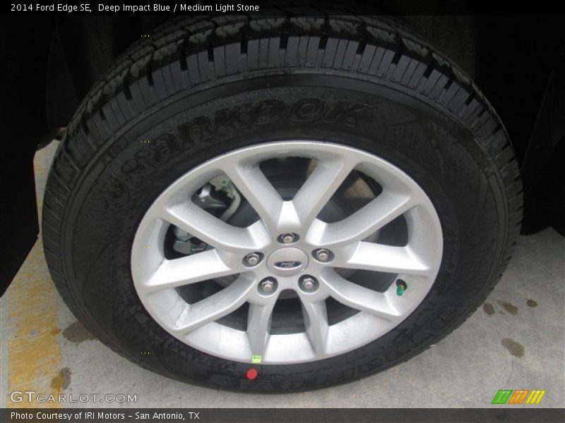 Deep Impact Blue / Medium Light Stone 2014 Ford Edge SE