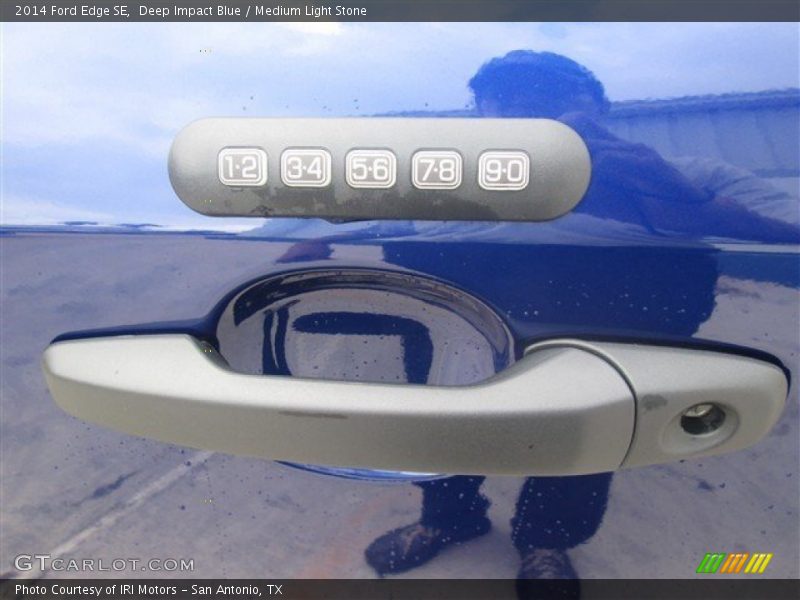 Deep Impact Blue / Medium Light Stone 2014 Ford Edge SE