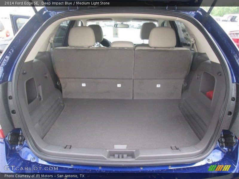 Deep Impact Blue / Medium Light Stone 2014 Ford Edge SE
