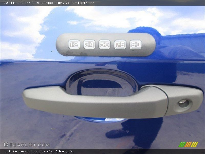 Deep Impact Blue / Medium Light Stone 2014 Ford Edge SE