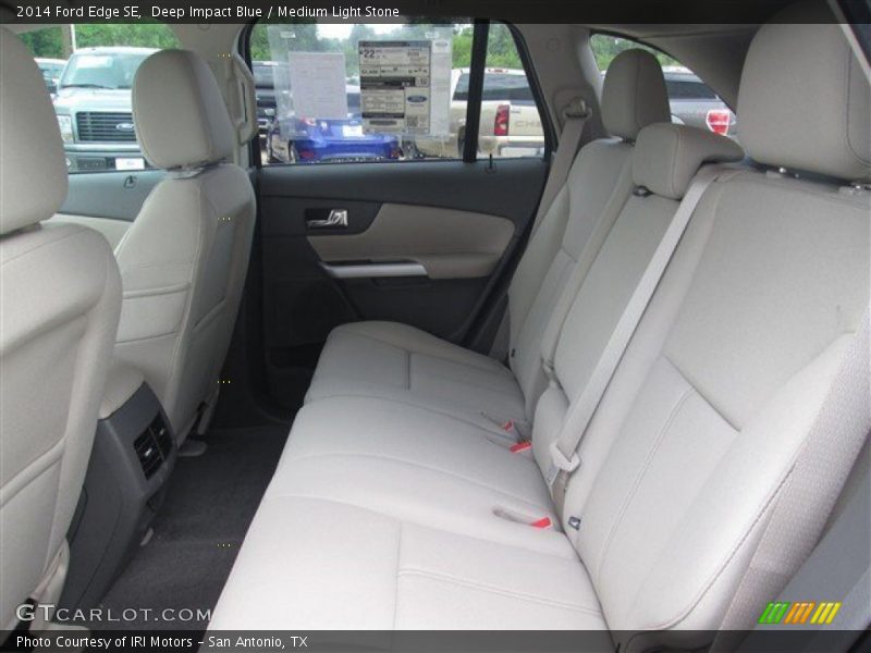 Deep Impact Blue / Medium Light Stone 2014 Ford Edge SE