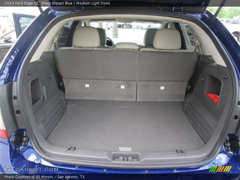 Deep Impact Blue / Medium Light Stone 2014 Ford Edge SE