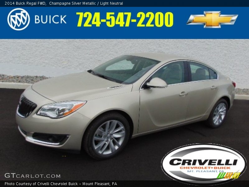 Champagne Silver Metallic / Light Neutral 2014 Buick Regal FWD