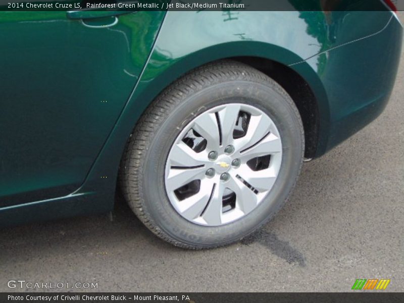 Rainforest Green Metallic / Jet Black/Medium Titanium 2014 Chevrolet Cruze LS