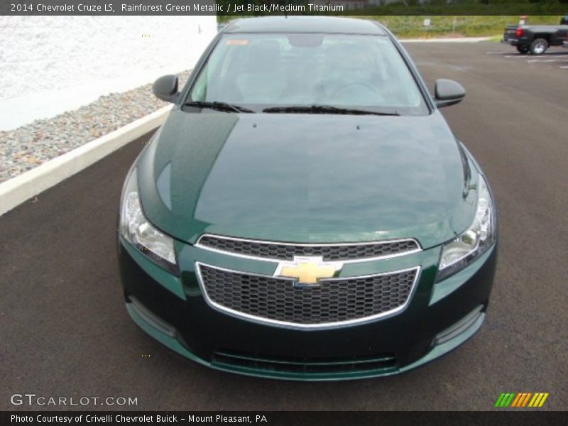 Rainforest Green Metallic / Jet Black/Medium Titanium 2014 Chevrolet Cruze LS