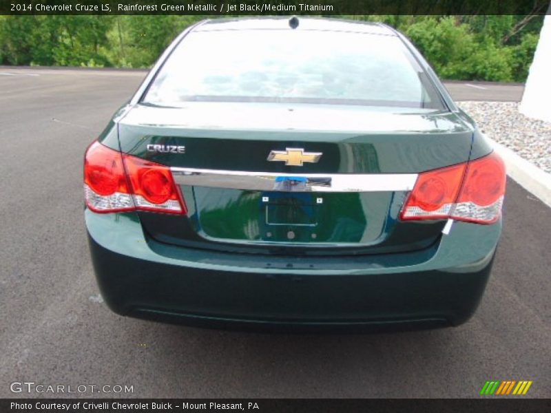 Rainforest Green Metallic / Jet Black/Medium Titanium 2014 Chevrolet Cruze LS