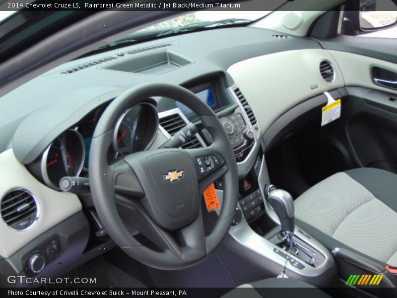 Rainforest Green Metallic / Jet Black/Medium Titanium 2014 Chevrolet Cruze LS